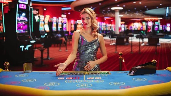 Neon casino-style dashboard with mobile safety and account reminders
